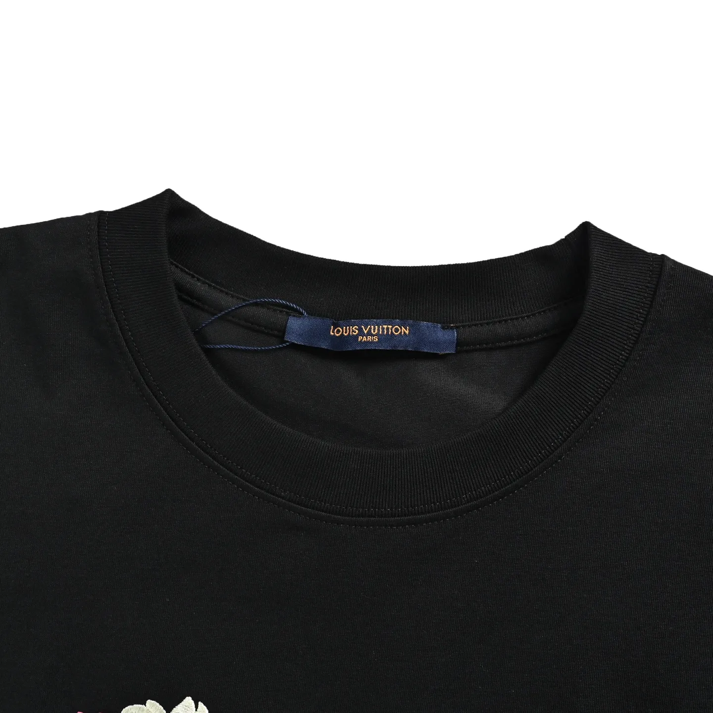 Louis Vuitton/Louis Vuitton 26ss cherry blossom embroidered LV logo short sleeves